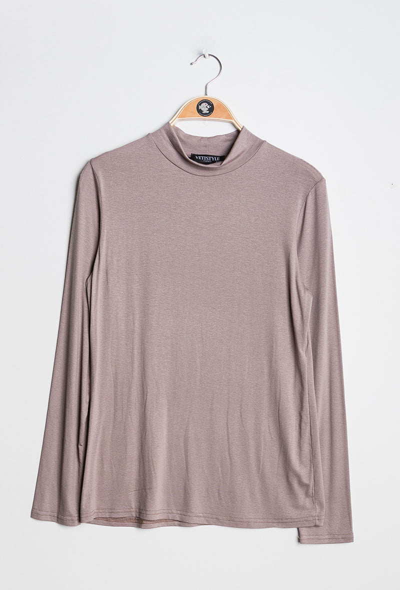 Plus Size T-shirt with funnel neck