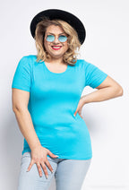 Plus Size T-shirt med Kort Ärmar