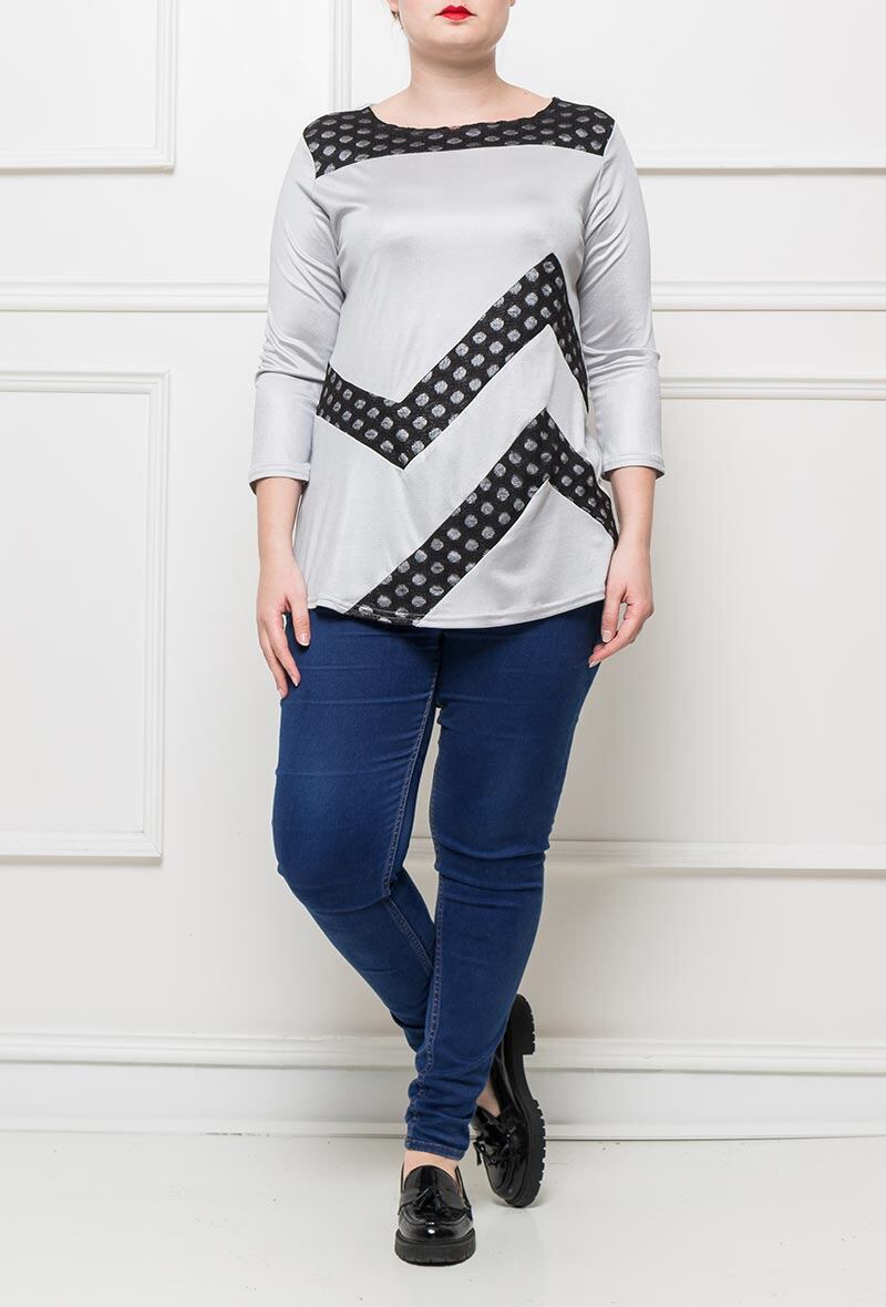 Plus Size Spotted T-Shirt för Kvinnor