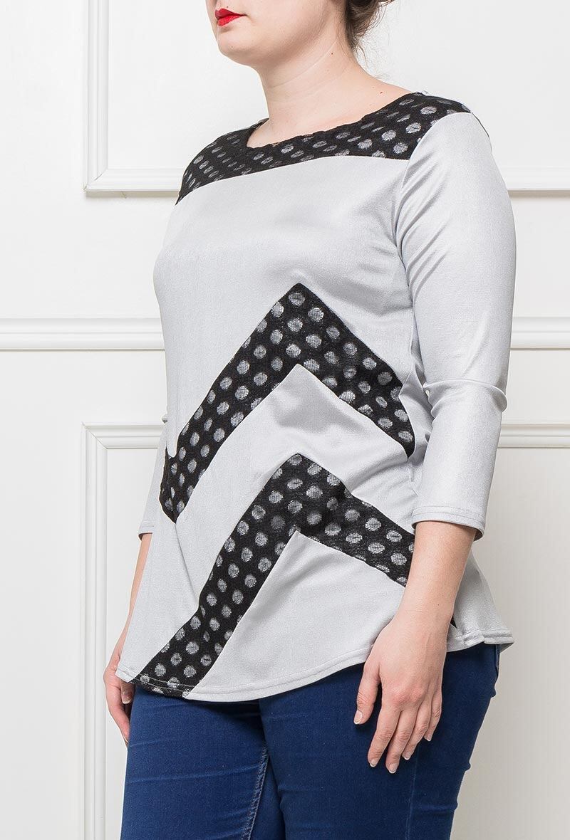 Plus Size Spotted T-Shirt för Kvinnor