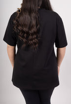 Plus Size T-shirt med pärlor för vår och sommar