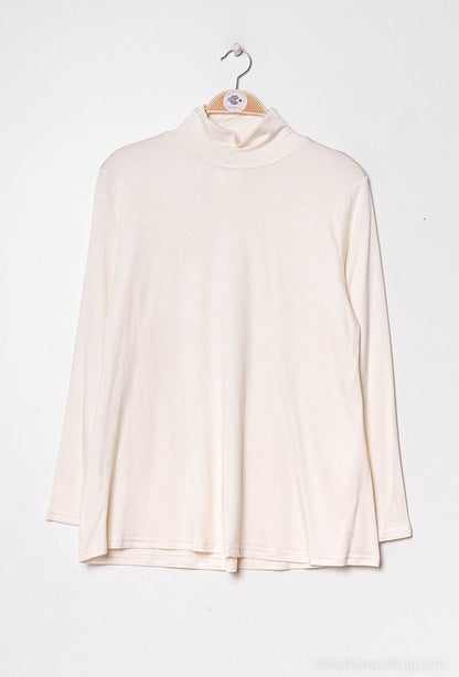 Plus Size T-shirt mit rollkragen