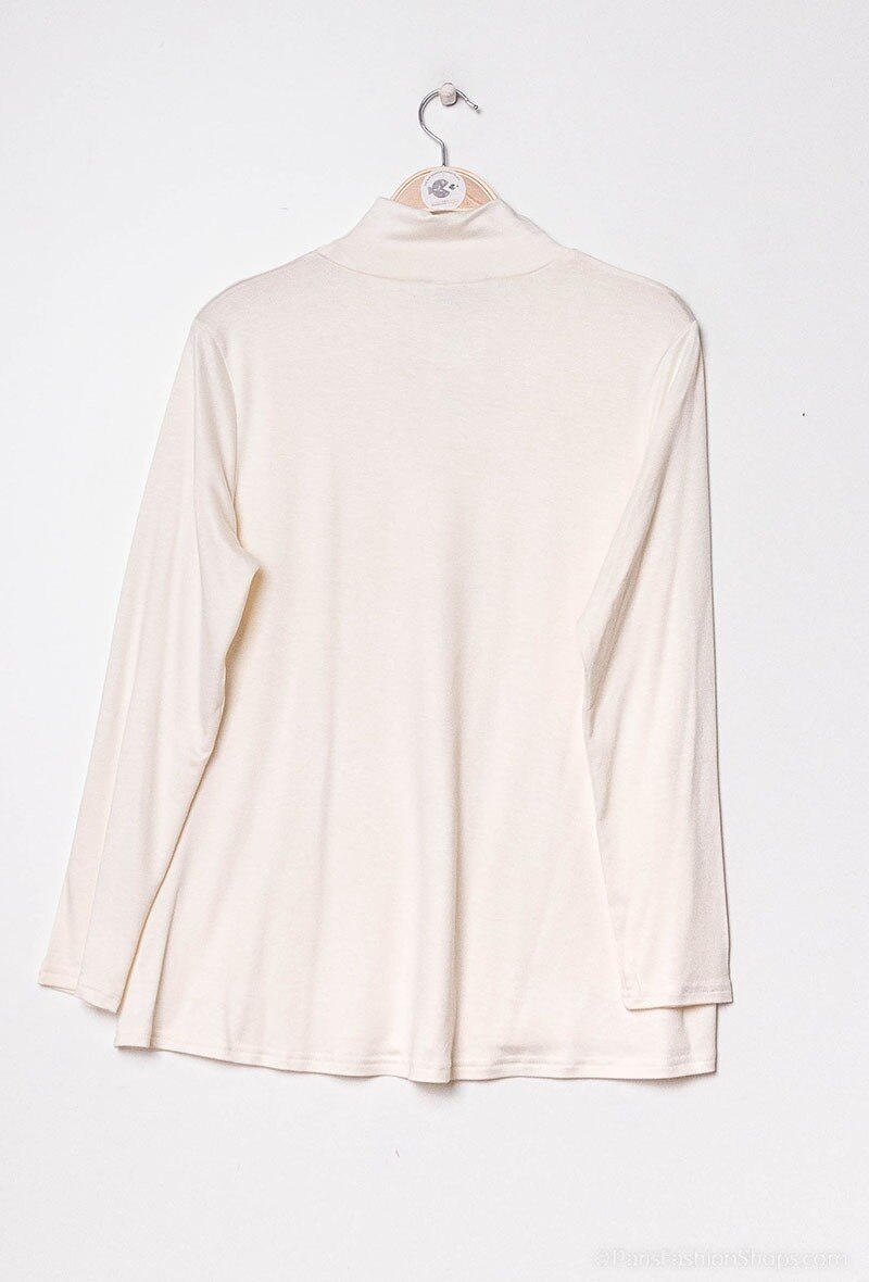 Plus Size T-shirt med Rollkrage