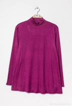 Plus Size T-shirt mit rollkragen