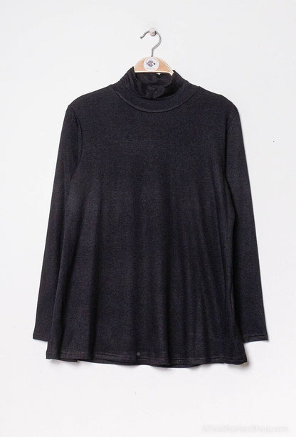 Plus Size T-shirt med Rollkrage