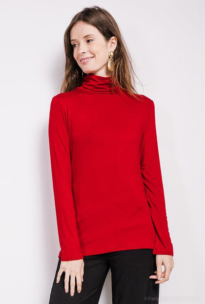 Plus Size Turtleneck T-shirt