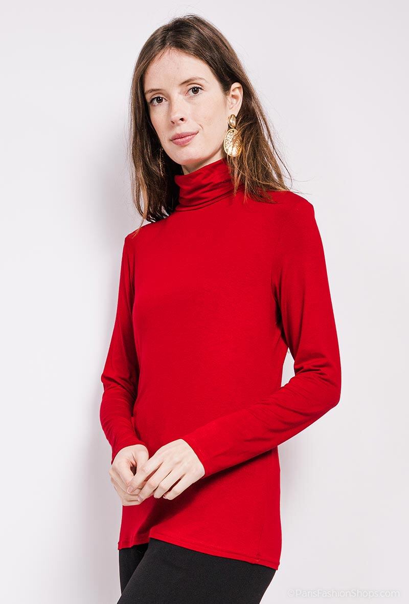 Plus Size Turtleneck T-shirt