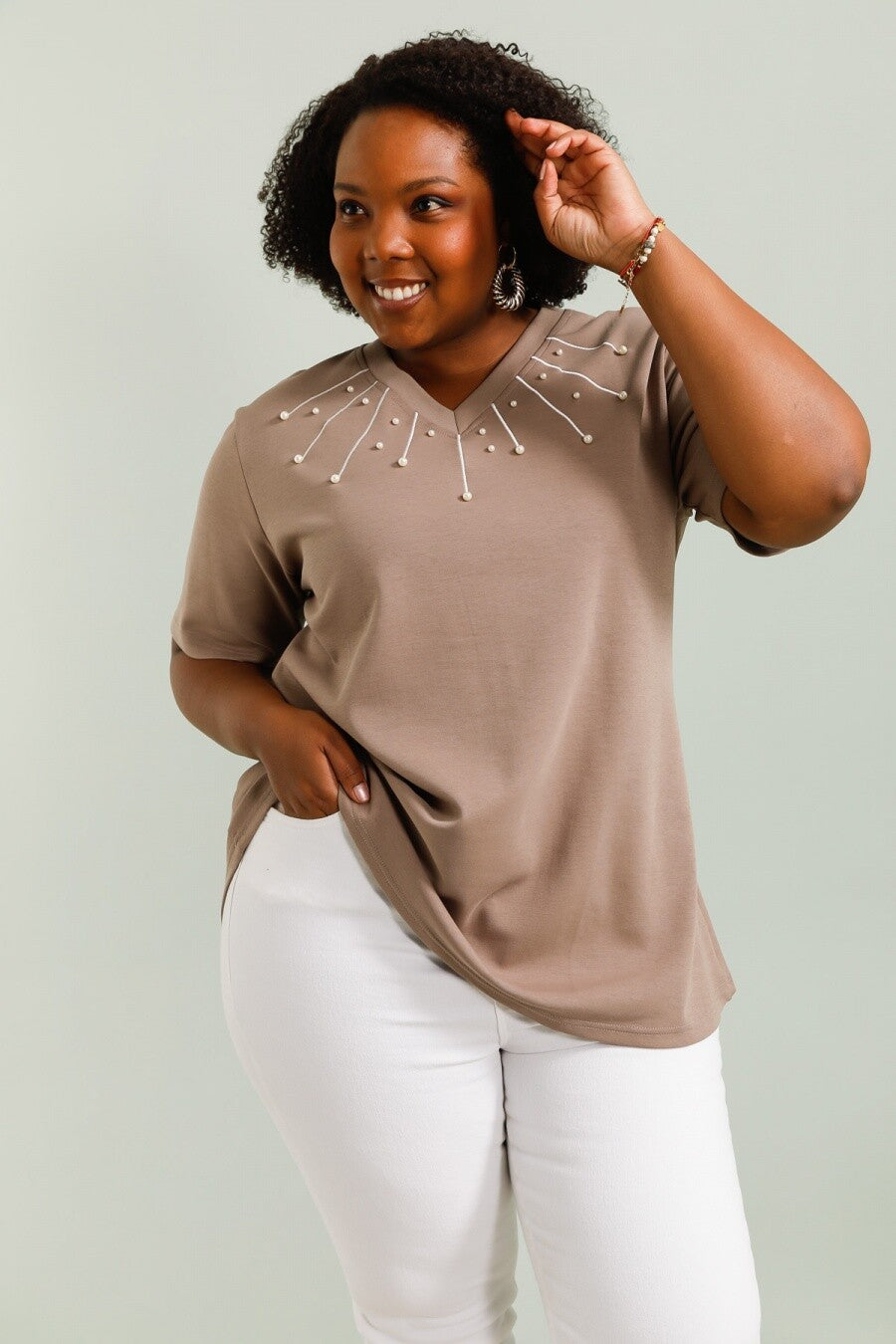 Plus size T-shirt i Stor Storlek