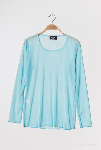 Plus Size Transparent t-shirt in fishnet