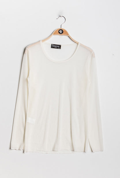 Plus Size Transparent t-shirt in fishnet