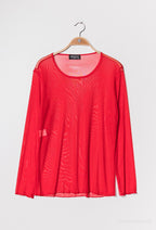 Transparent t-shirt in fishnet i Stor Storlek