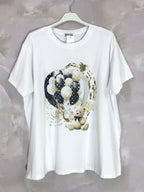 Plus Size Stretch cotton printed t-shirt