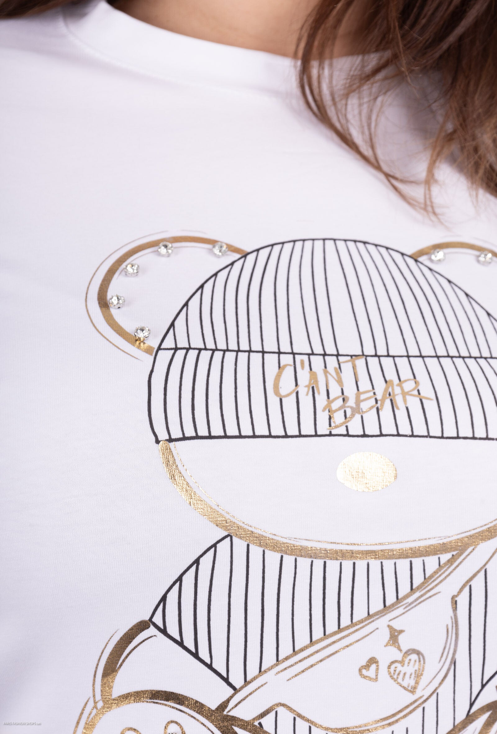 Plus Size Stretch Cotton Printed T-Shirt