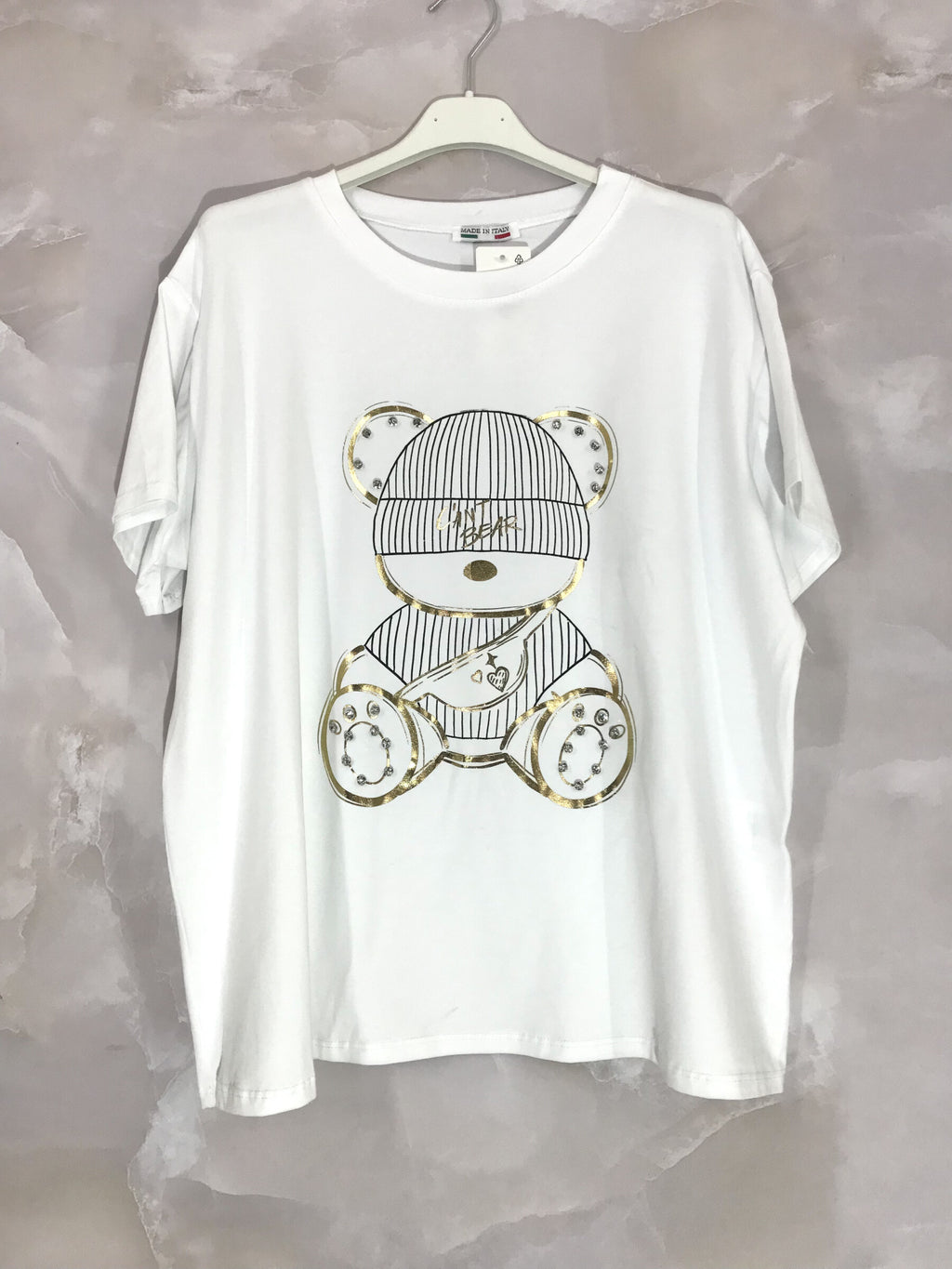 Plus Size Stretch Cotton Printed T-Shirt