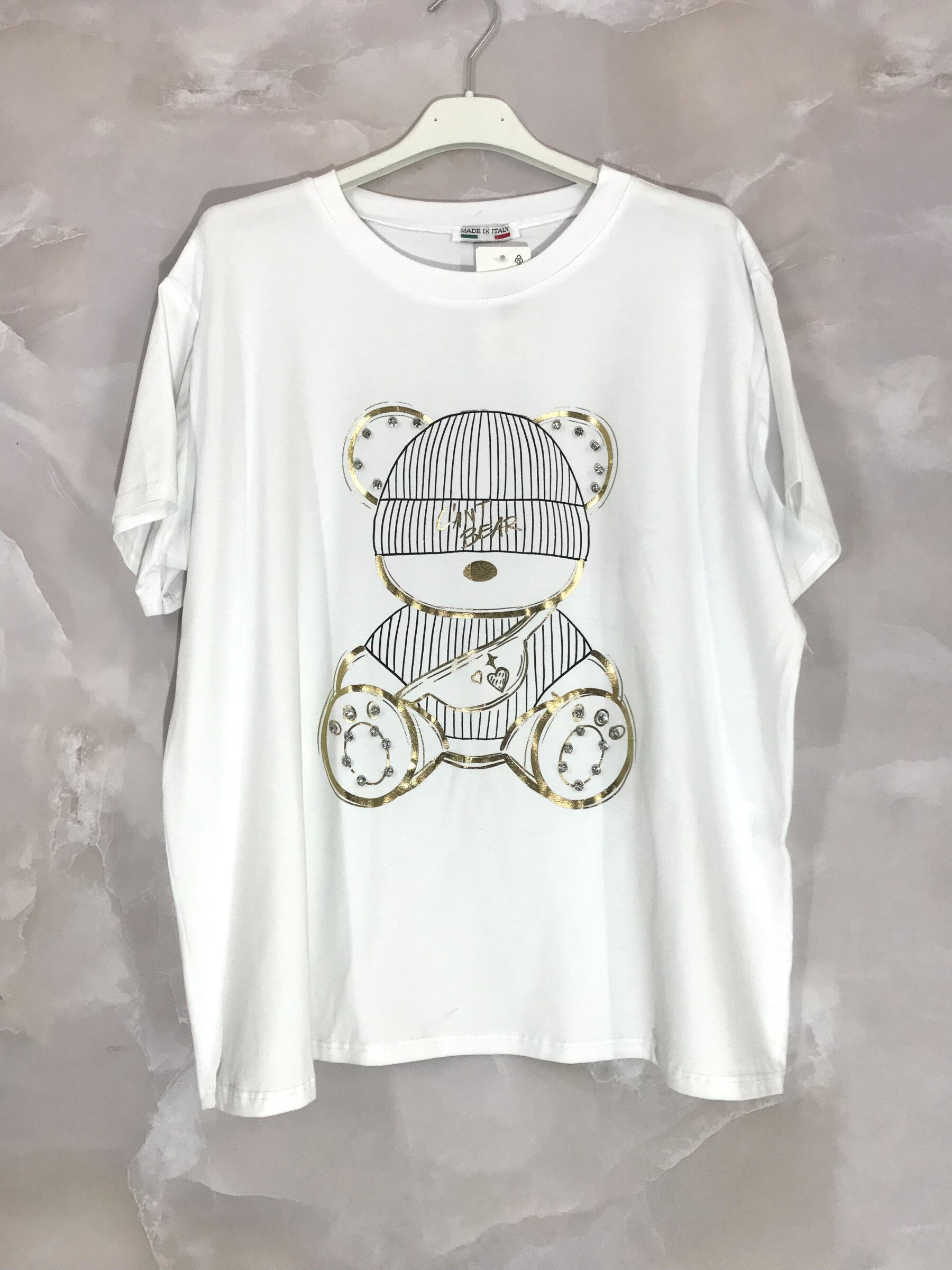 Plus Size Stretch Cotton Printed T-Shirt