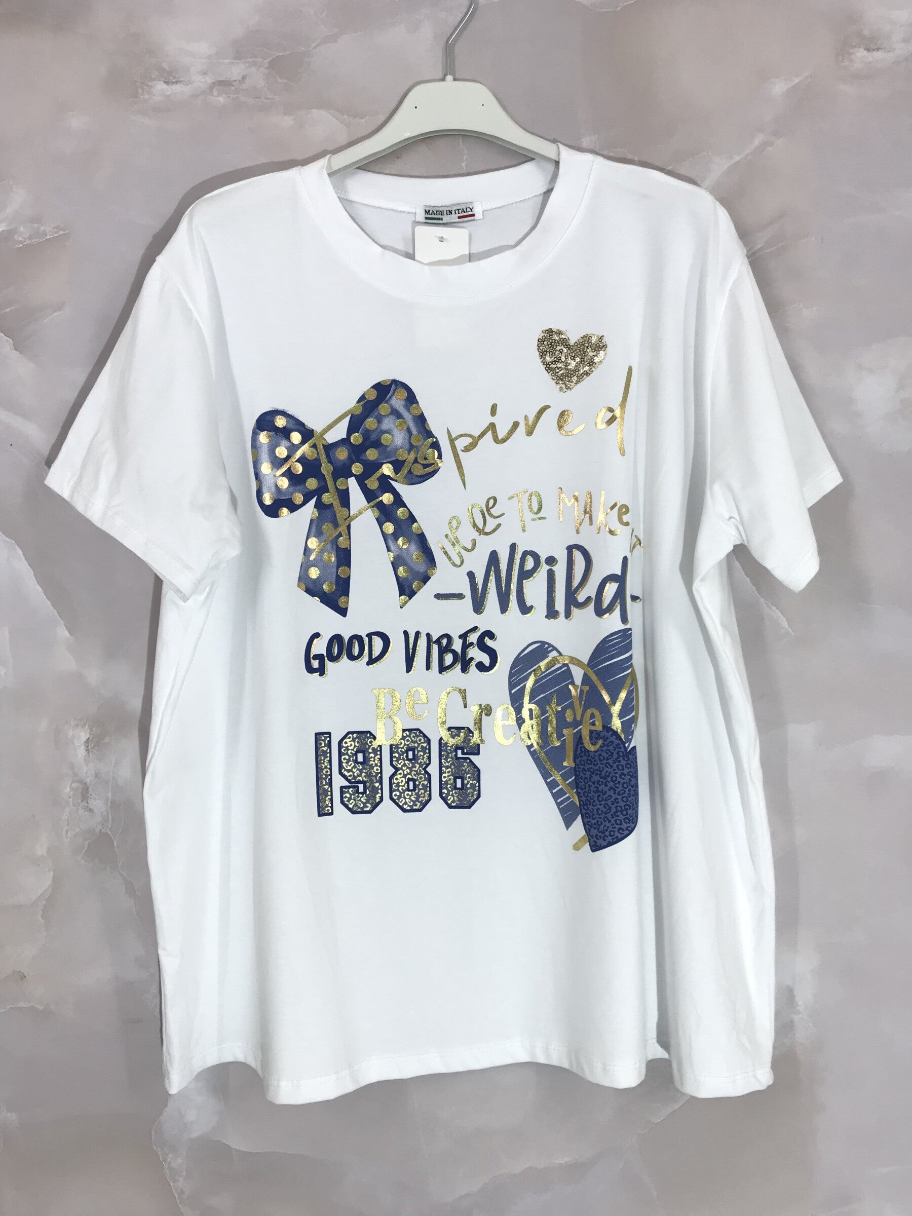 Plus Size Stretch cotton printed t-shirt