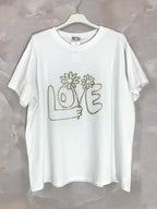 Plus Size Stretch cotton printed t-shirt