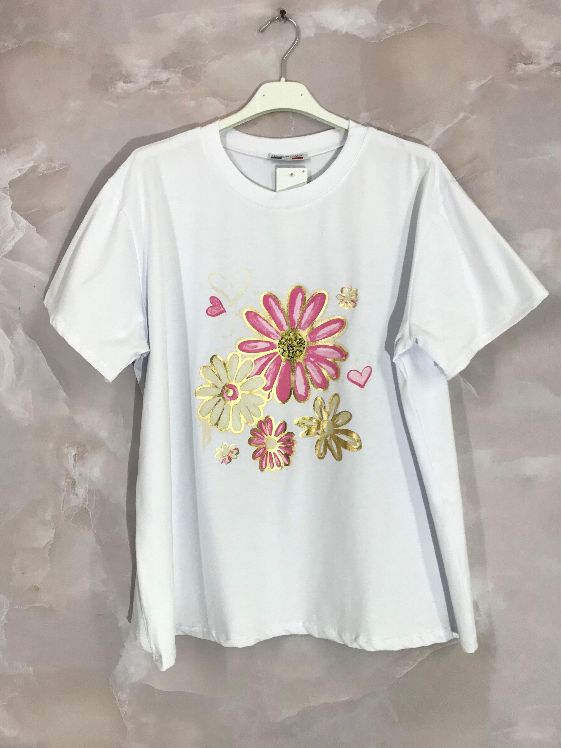 Plus Size Stretch cotton printed t-shirt
