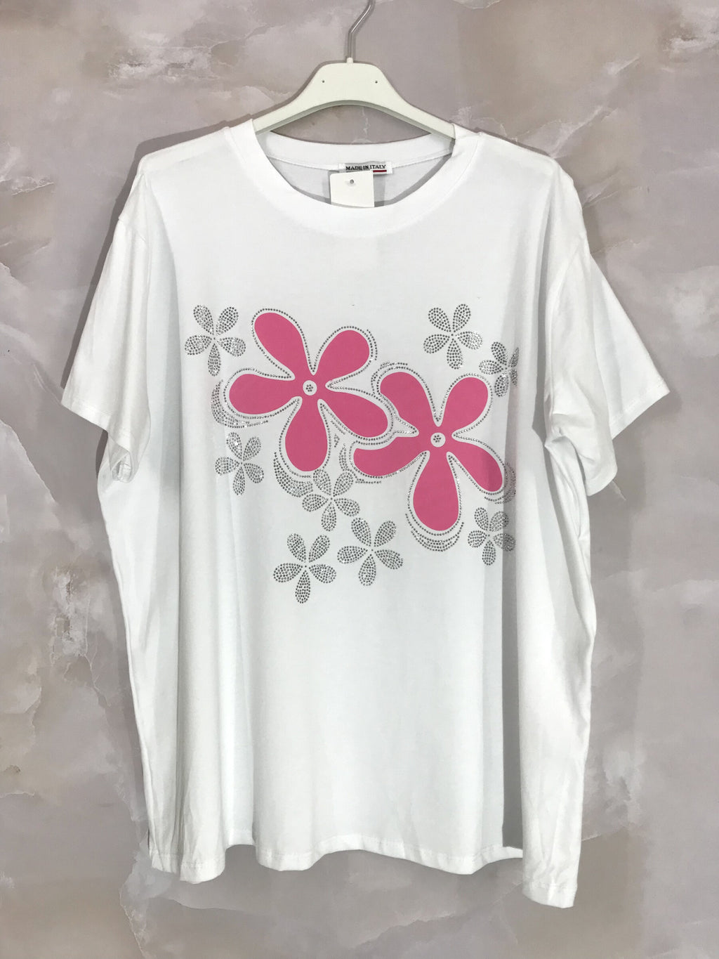 Plus Size Stretch cotton printed t-shirt