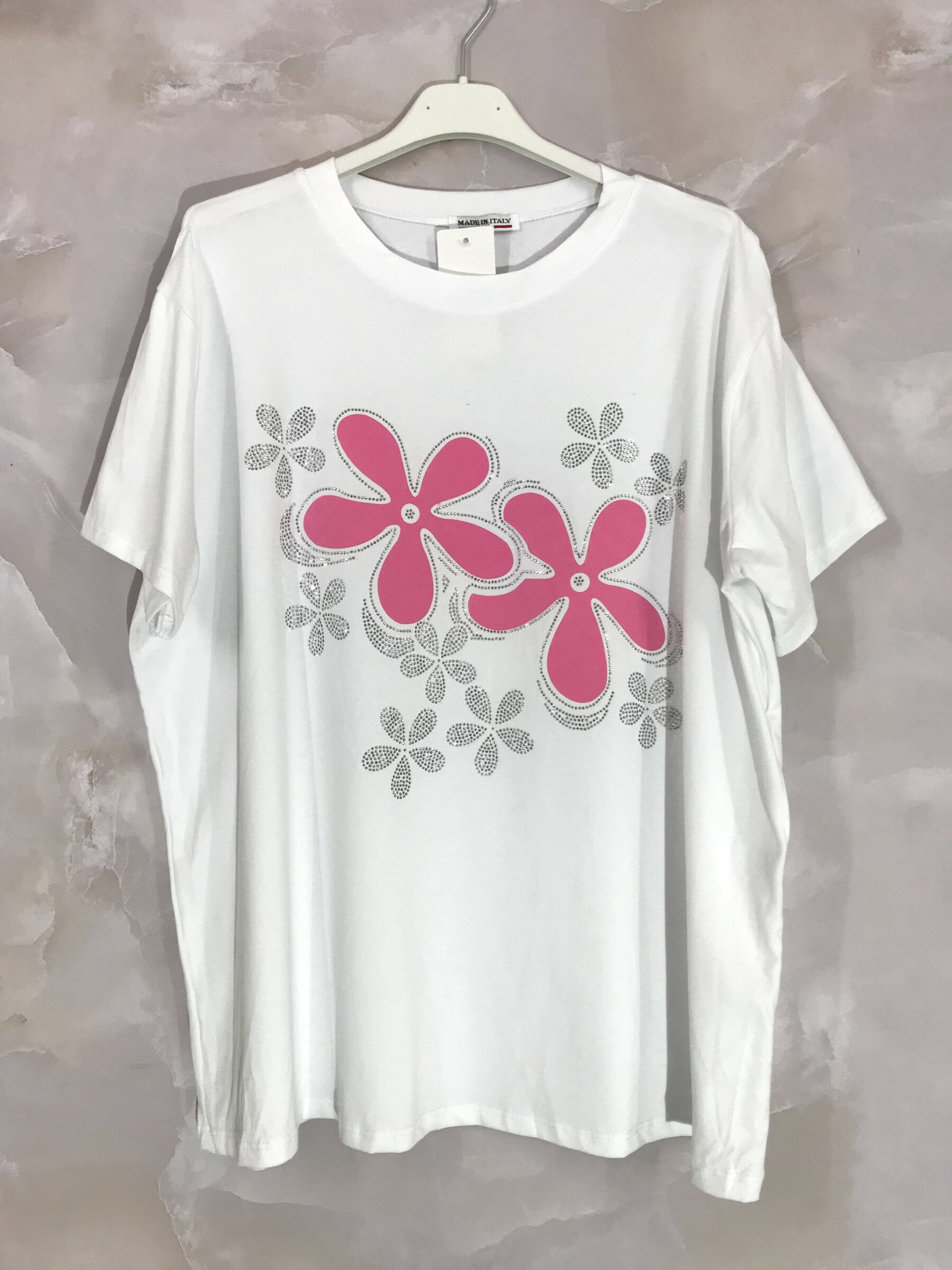 Plus Size Stretch cotton printed t-shirt