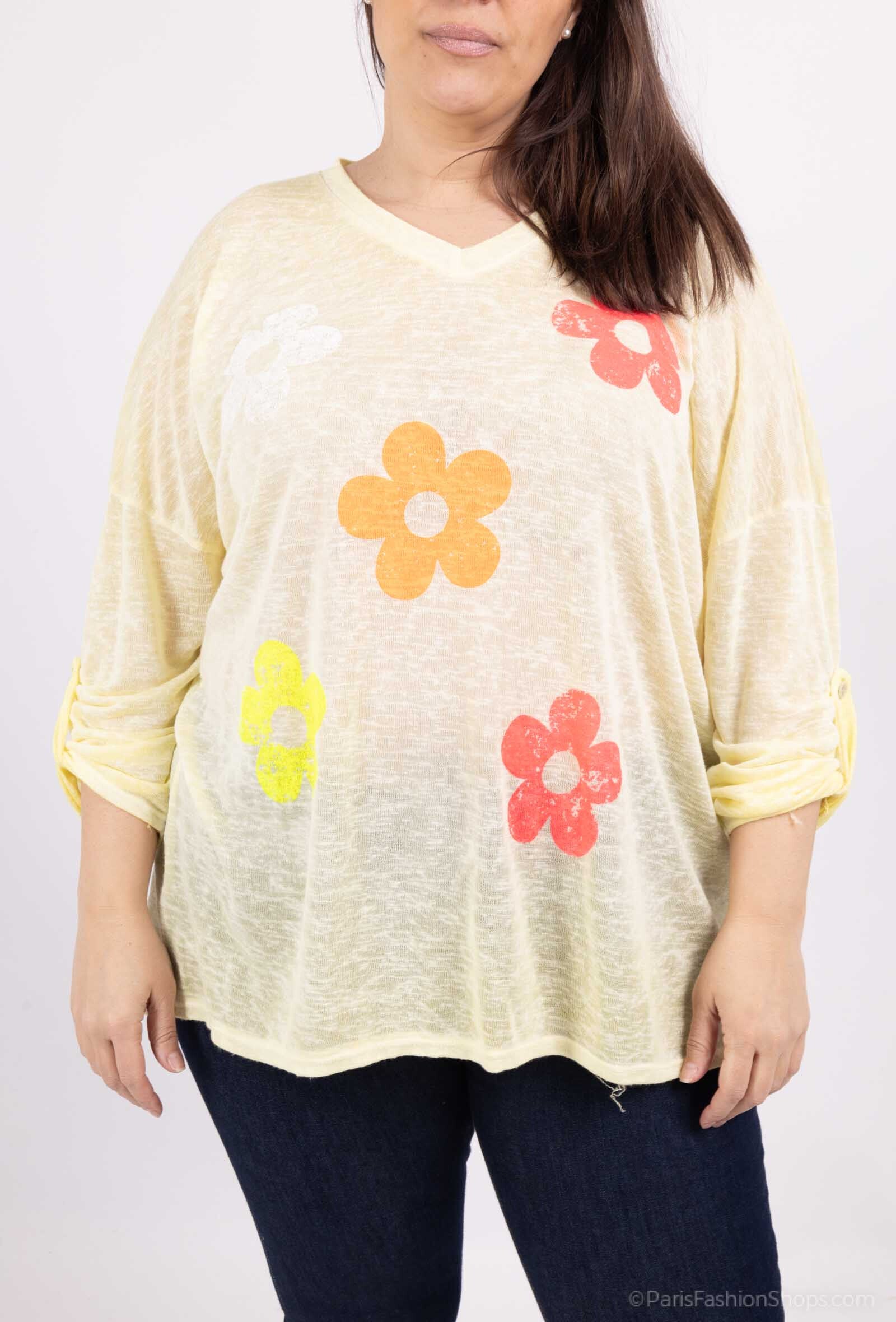 Plus Size Långärmade T-shirts för Kvinnor