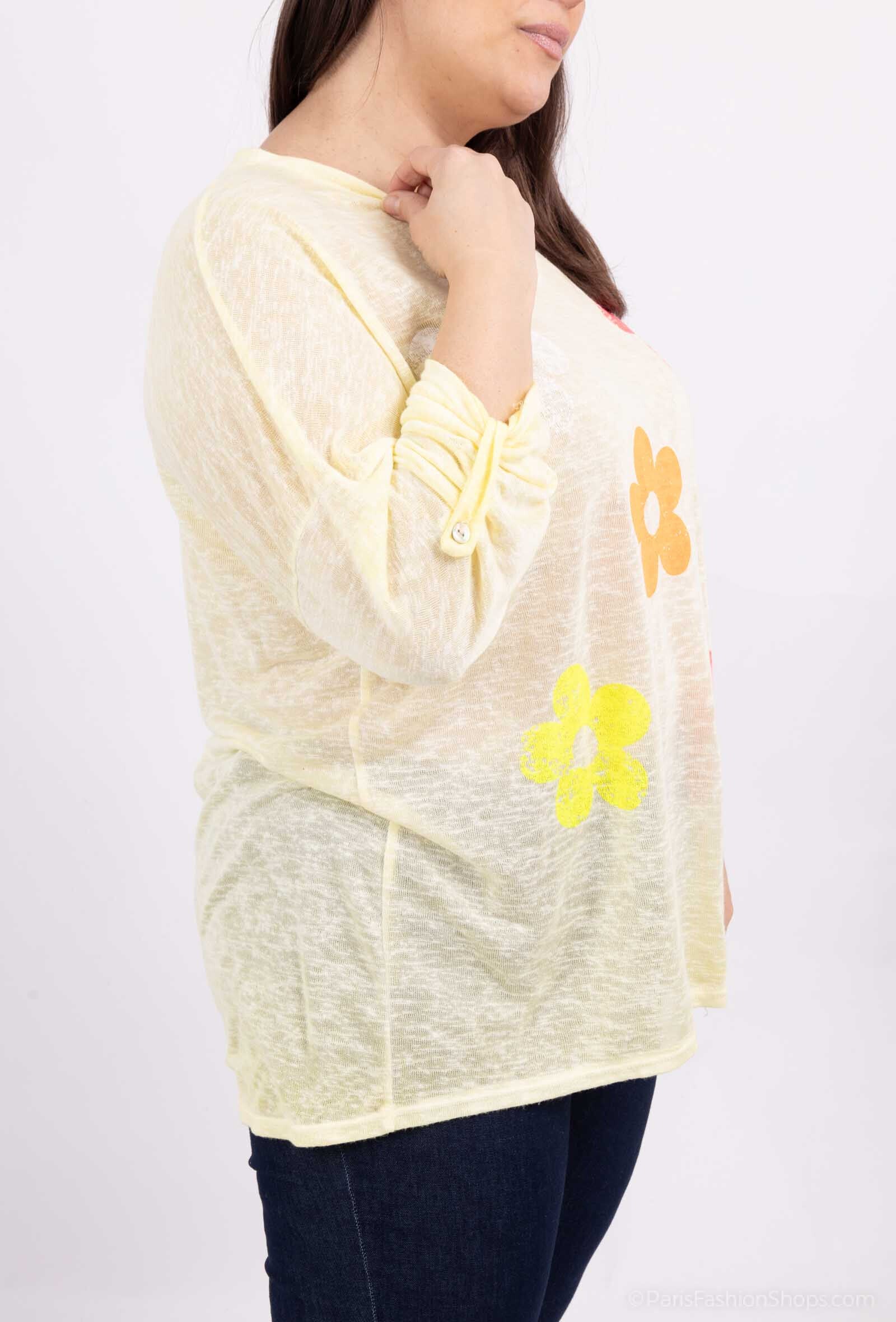 Plus Size Långärmade T-shirts för Kvinnor