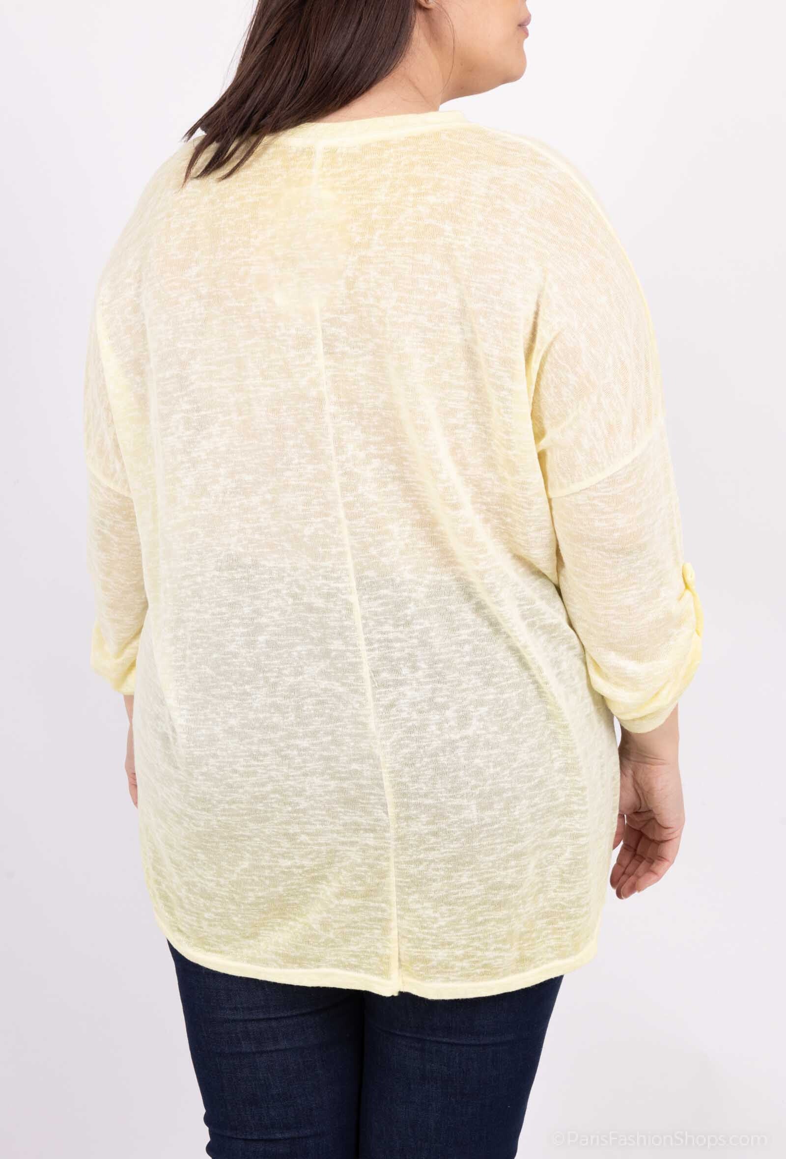 Plus Size Långärmade T-shirts för Kvinnor