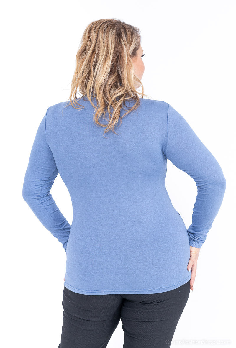 Turtleneck T-shirts i Stor Storlek