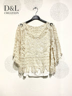 Plus Size Top med Fringes och Tank Top T38-T46