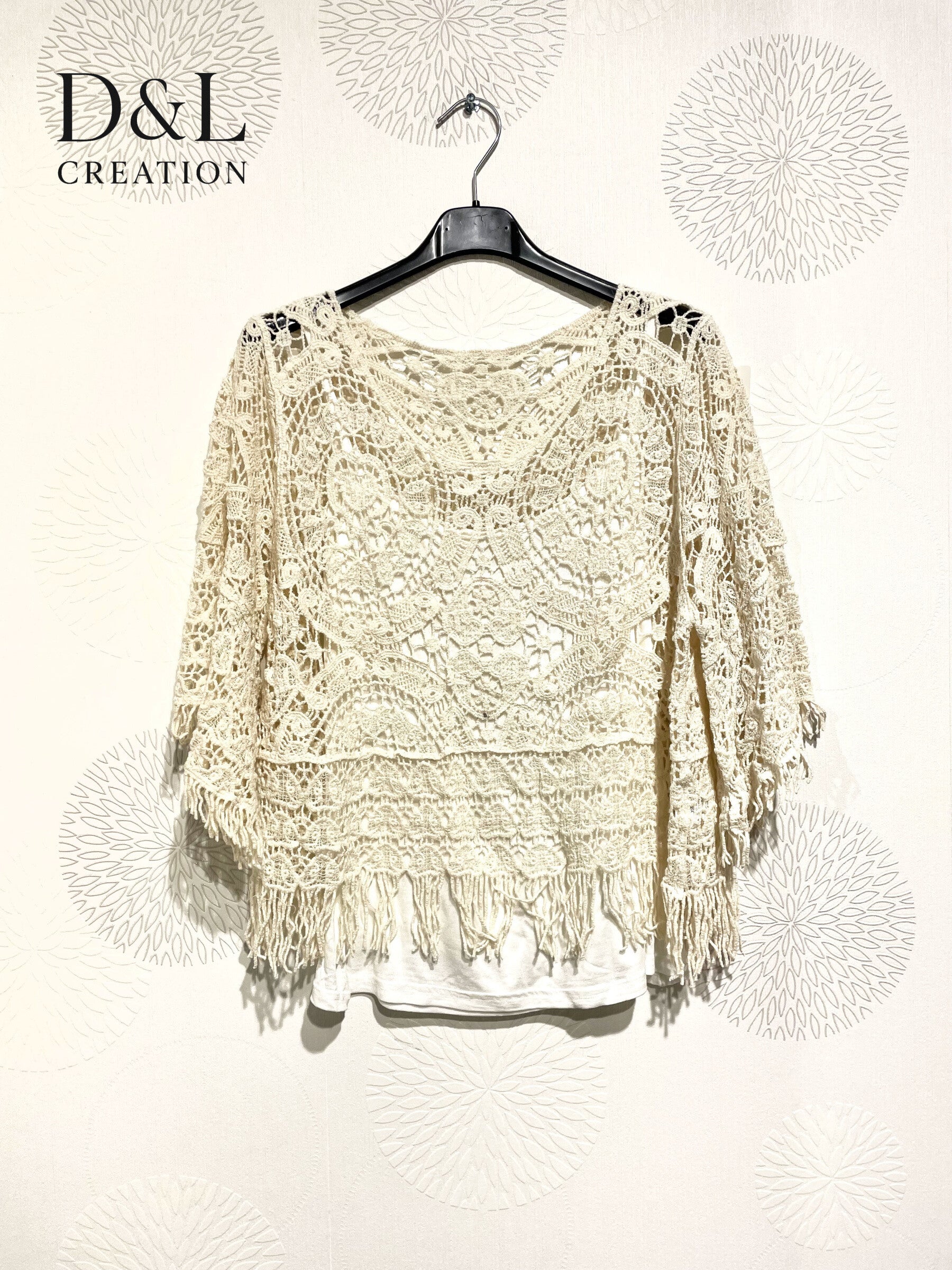 Plus Size Top med Fringes och Tank Top T38-T46