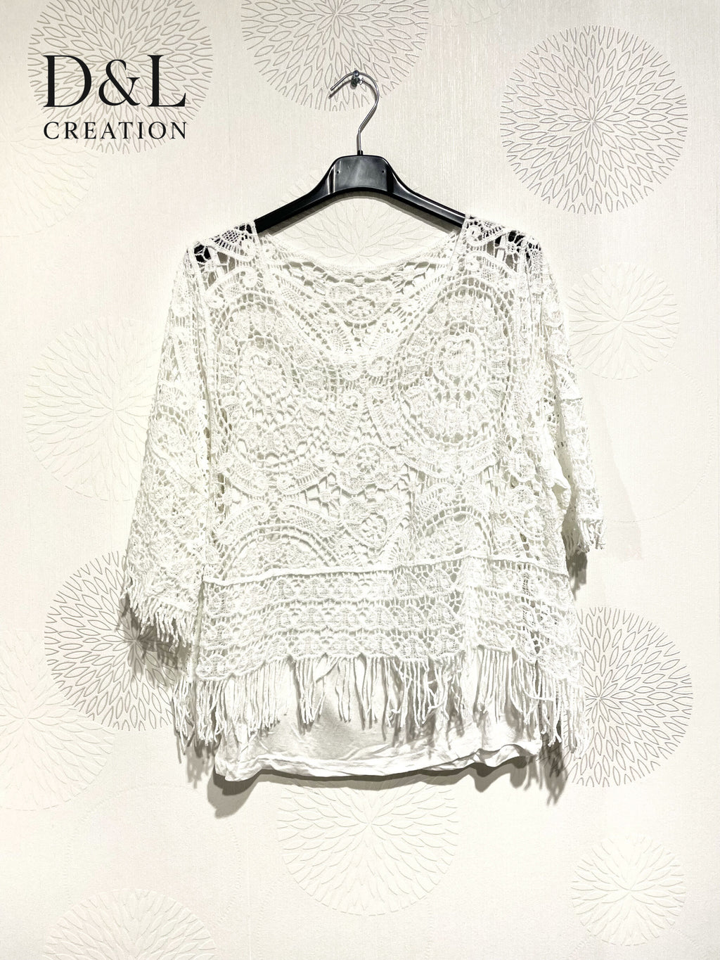 Plus Size Top med Fringes och Tank Top T38-T46