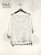 Plus Size Top med Fringes och Tank Top T38-T46