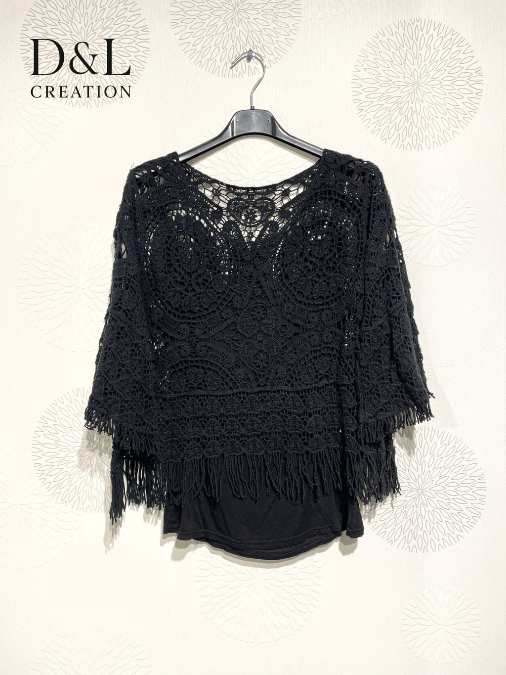 Plus Size Top 2 pieces tank top and hook with fringes T38 to T46