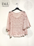Plus Size Top med Fringes och Tank Top T38-T46