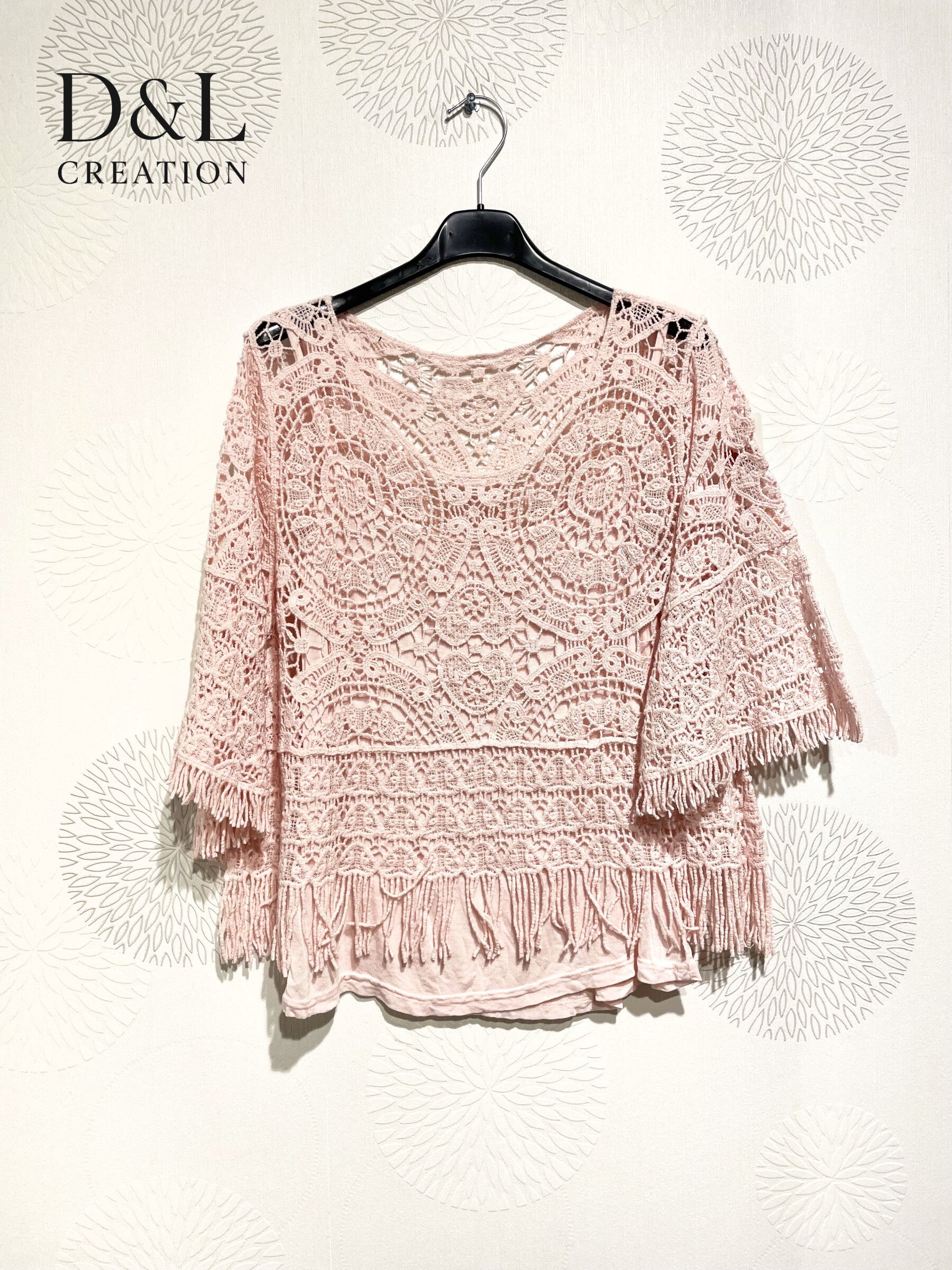 Plus Size Top med Fringes och Tank Top T38-T46