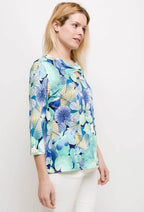 Plus Size Blommönster Topp