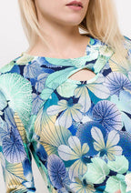 Plus Size Blommönster Topp