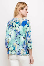 Plus Size Blommönster Topp