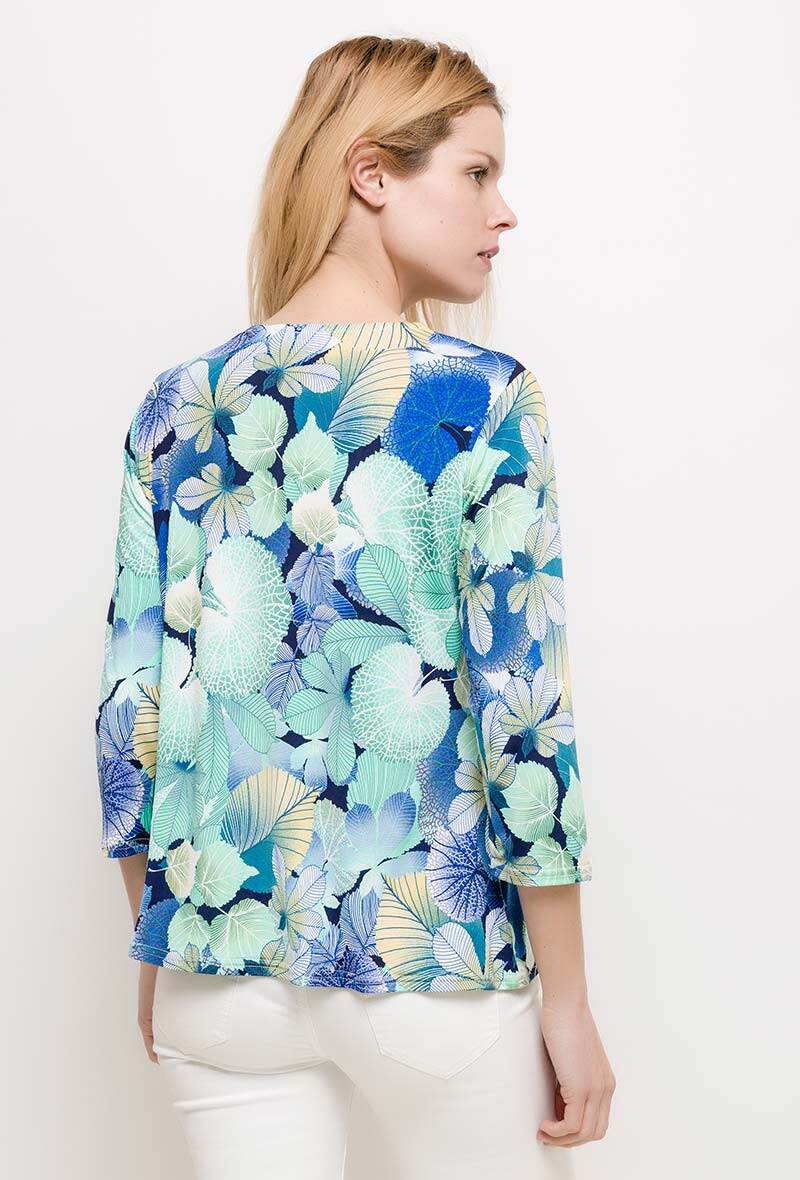 Plus Size Blommönster Topp