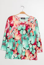 Plus Size Blommönster Topp