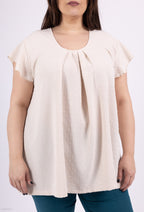 Plus Size Top with flared sleeves back sleeves