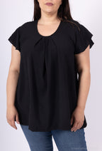 Plus Size Top med Fladdrande Ärmar