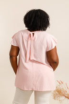 Top med Flared Ärmar i Stor Storlek