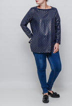 Plus Size Spotted Top