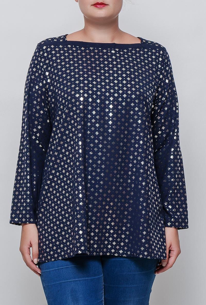 Plus Size Spotted Top