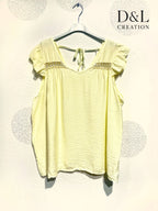 Plus Size Top with crazy mini sleeves and knot in the back T38 at T50