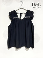 Plus Size Top with crazy mini sleeves and knot in the back T38 at T50