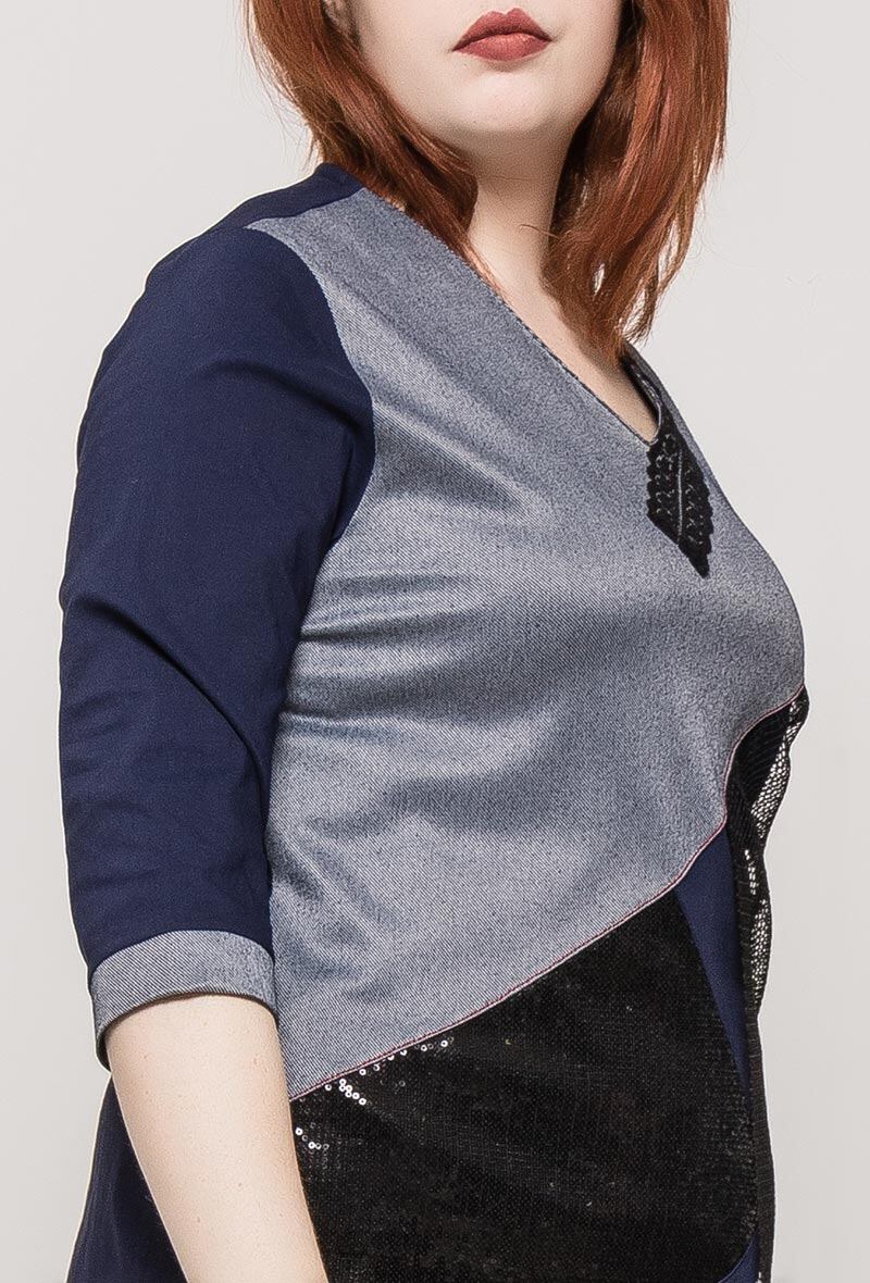 Plus Size Top med paljetter