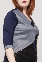 Plus Size Top med paljetter