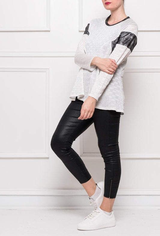 Plus Size Bi-material top